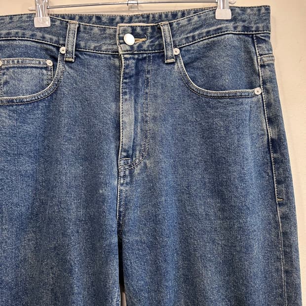 플랙 LOTS 와이드핏 중청 데님팬츠