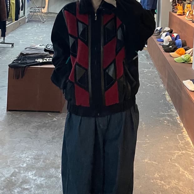 레드옥스 에스닉 니트 봄버 자켓 H1074