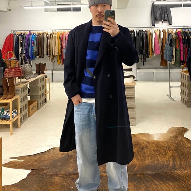 VTG cashmere double coat 캐시미어 울혼방 더블 코트