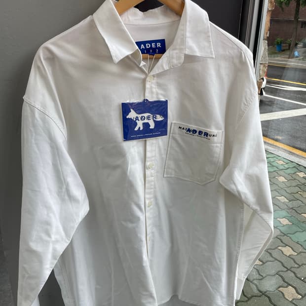 A2/아더에러x메종키츠네 화이트 오버 셔츠