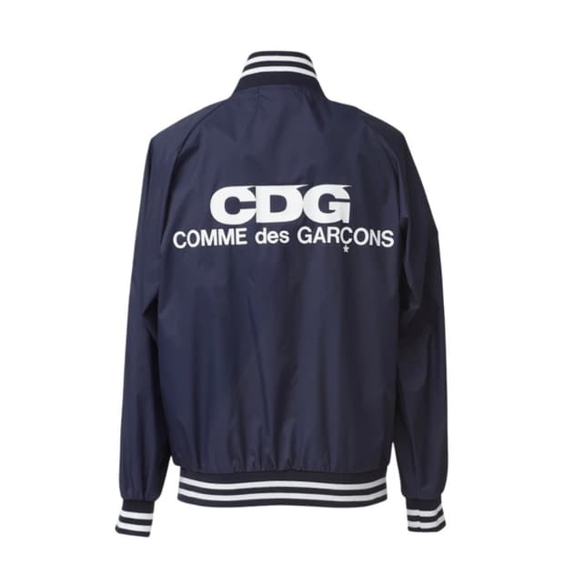 꼼데가르송 CDG 네이비 바시티 자켓 L