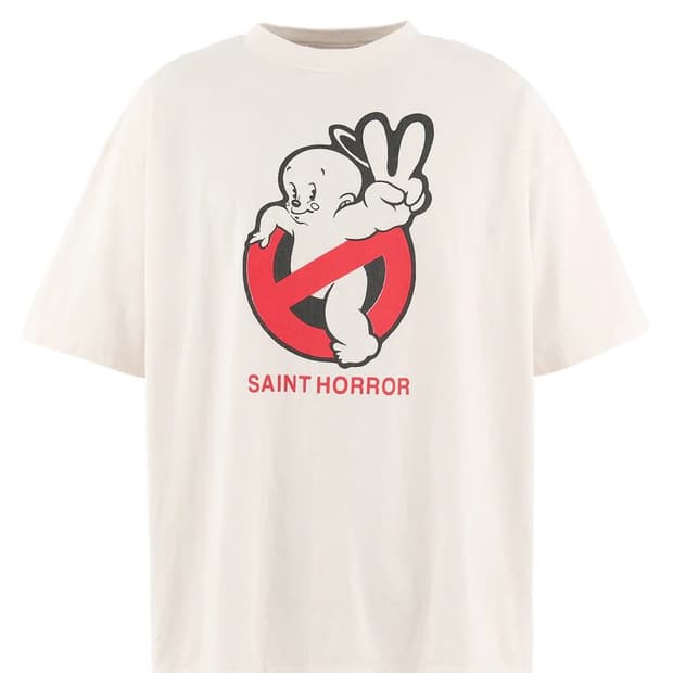 L 세인트미카엘 캐스퍼 고스트 버스터즈 패러디 오마주 반팔 티셔츠