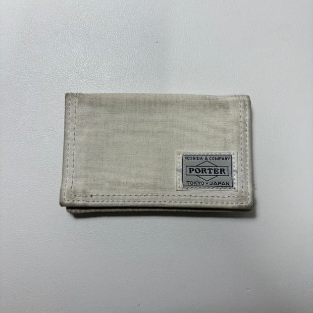 포터 빈티지 카드지갑 화이트