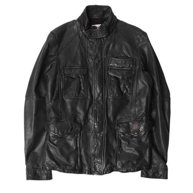 디젤 카우레더 멀티 포켓 레더자켓