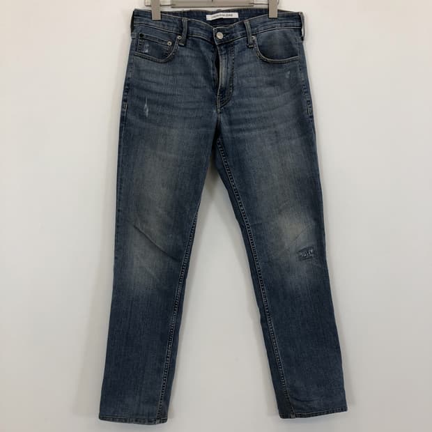 ck 캘빈클라인 레더패치 오리지널 데님진 32 인치