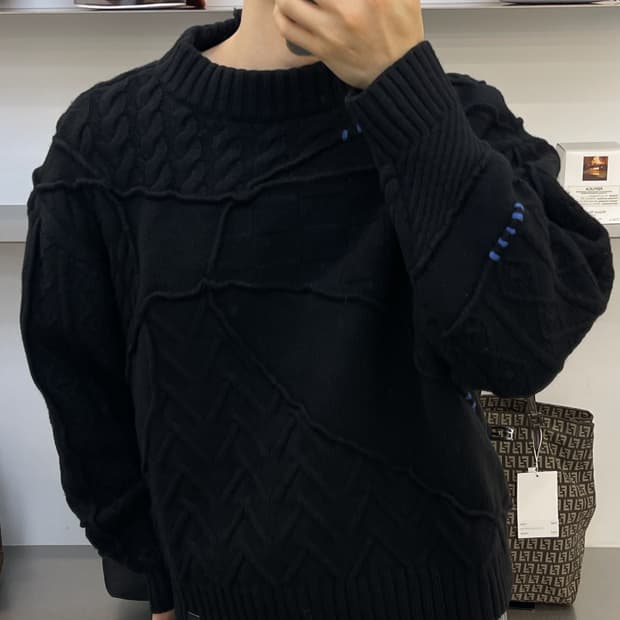 자라 x 아더에러 22fw 패치워크 스웨터