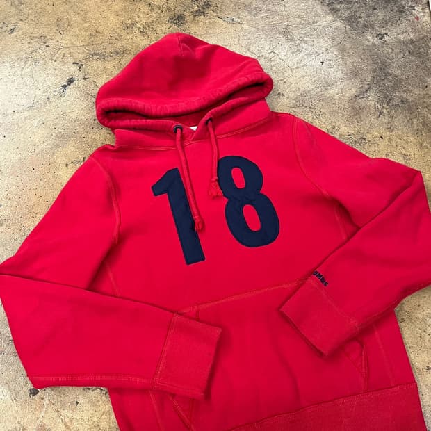 아베크롬비 레드 후드티 