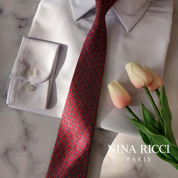 니나리치 실크 마이크로 패턴 넥타이 8.6cm A+~A등급 A19169
