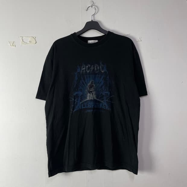 AC/DC 발 브레이커 반팔 티셔츠 블랙