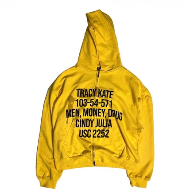 파코서플라이 옐로우 후드집업