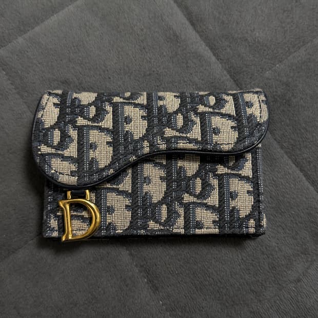 디올 오블리크 새들 카드지갑