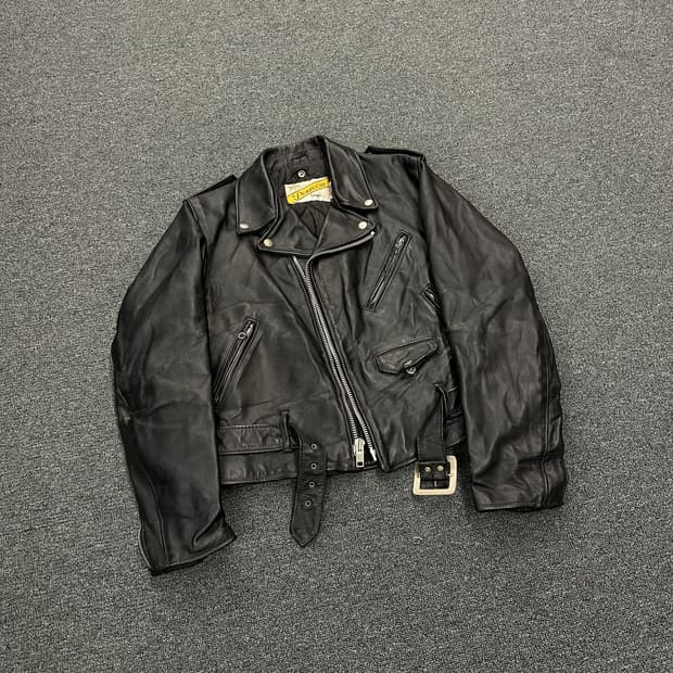 90s 쇼트 618 퍼펙토 가죽 라이더자켓 40