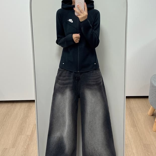 나이키 테크팩 블랙 후드집업