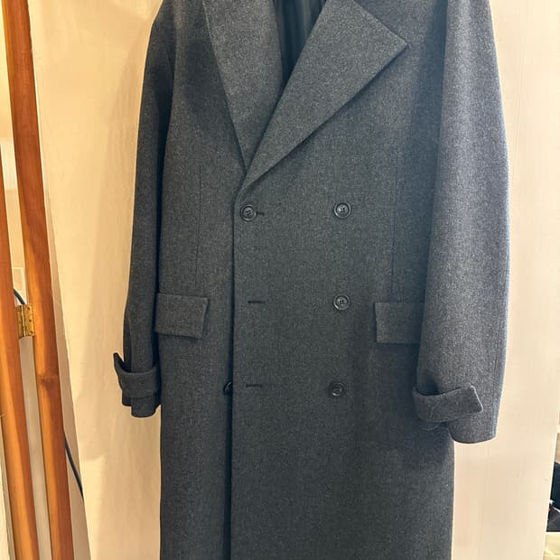 준지 20fw 그레이 더블코트