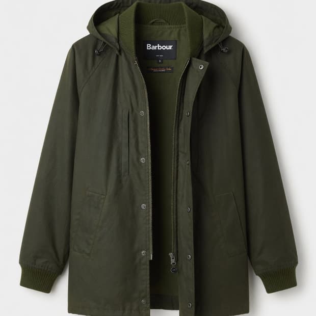 Barbour 바버 남성 왁스 후드 자켓 S 사이즈 (남성 95~100)