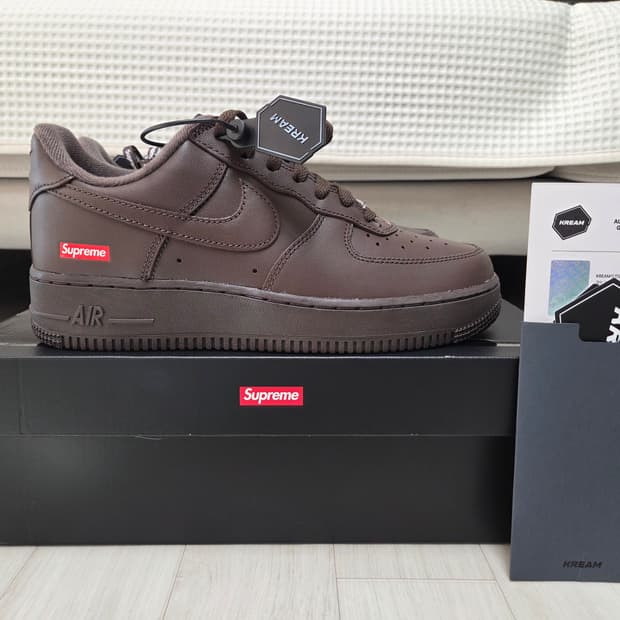 슈프림 에어포스1 로우 바로크브라운 [240,새상품] 