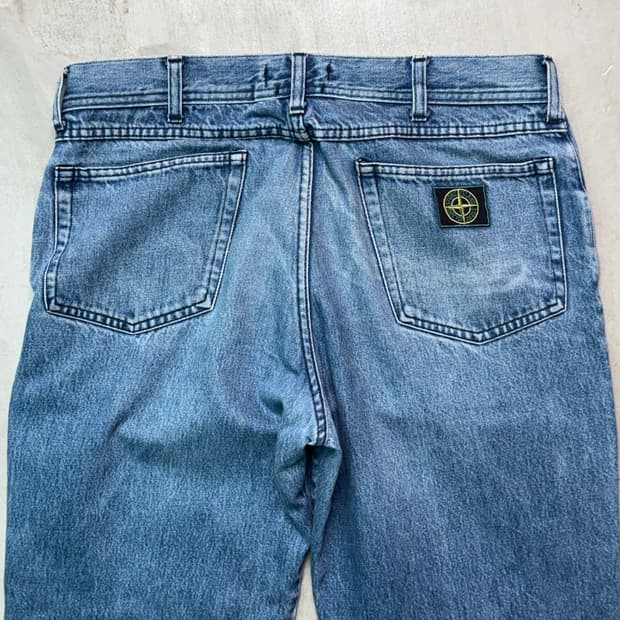 [34] 90s 스톤아일랜드 아카이브 그린 엣지 데님 연청