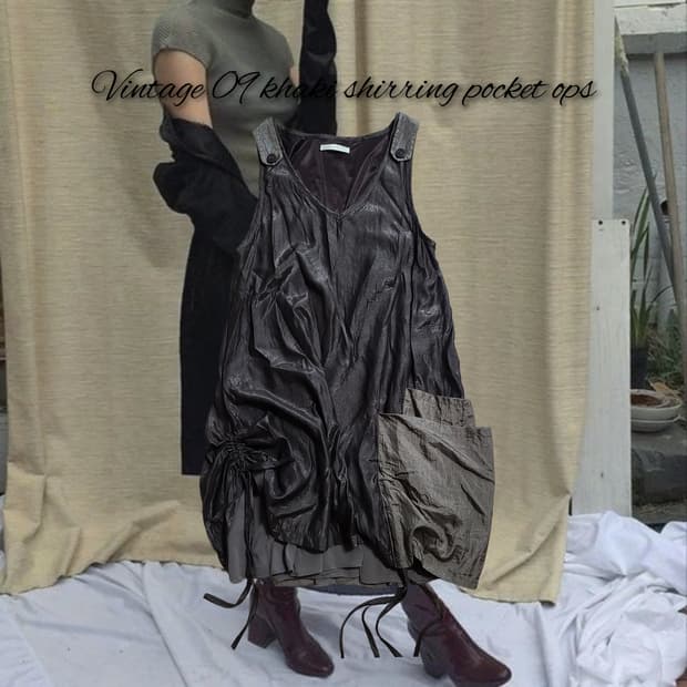 Vintage 09 khaki shirring pock