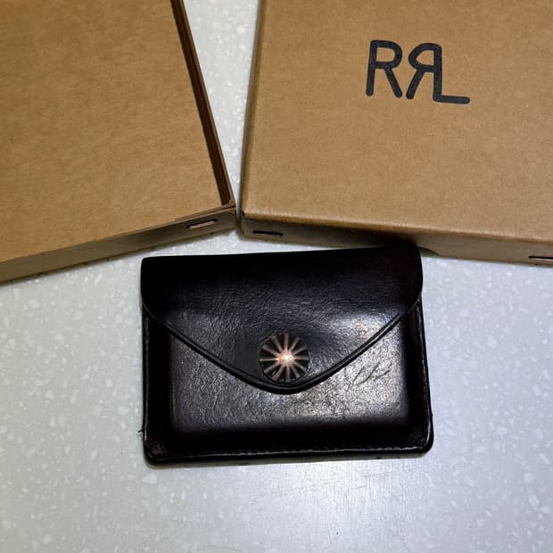 rrl 레더 콘초 카드지갑