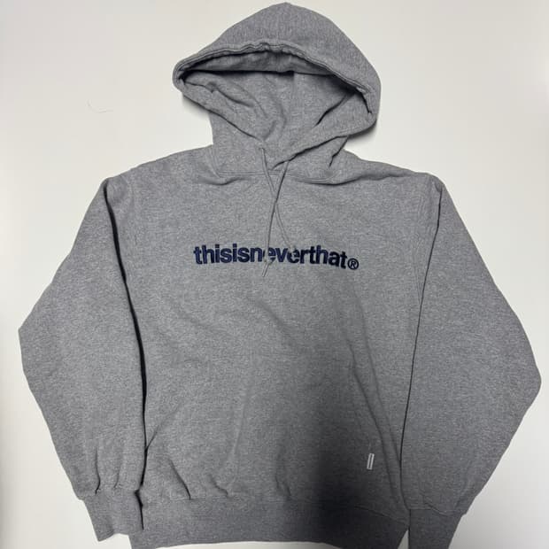 공용 디스이즈네버댓 T로고 스펠아웃 후드티 S