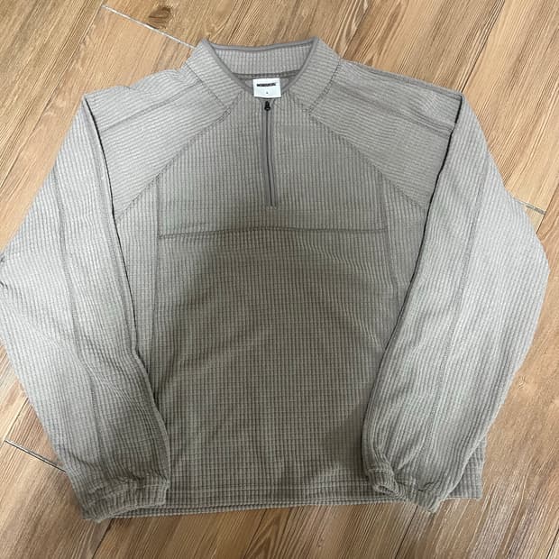 노매뉴얼 와플 하프 집업