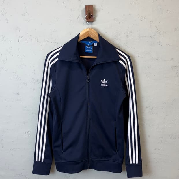 아디다스 빈티지 유로파 삼선 트랙탑 져지 네이비