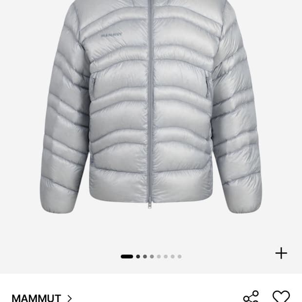 [새제품] 마무트 루트틱 2.0 경량다운 블루 XL