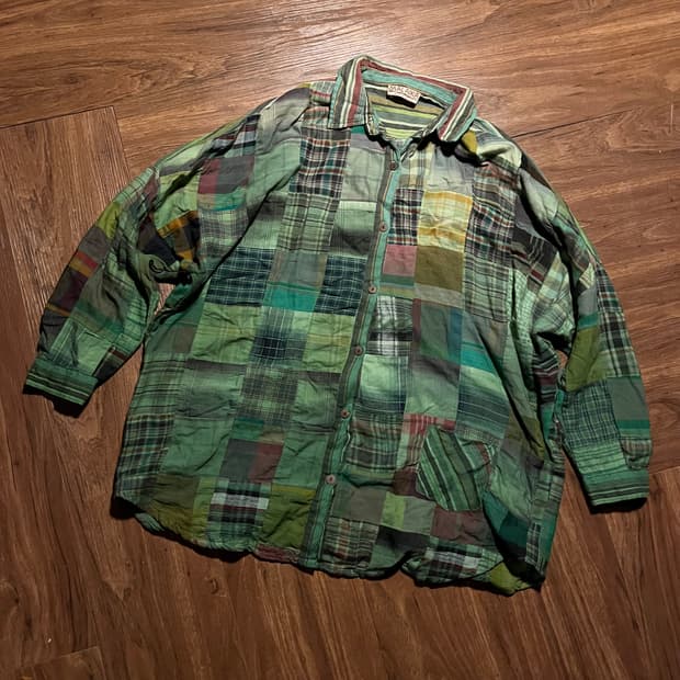 MALAIKA patchwork boro shirt