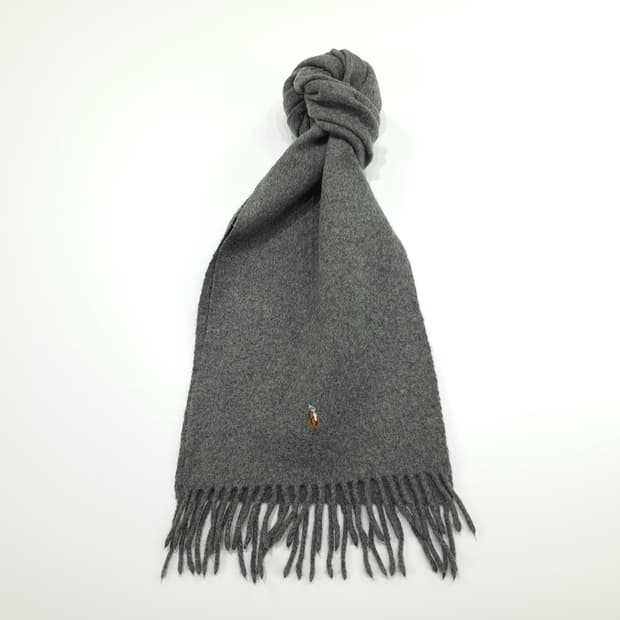 MX273 폴로 랄프로렌 그레이 울 목도리 머플러