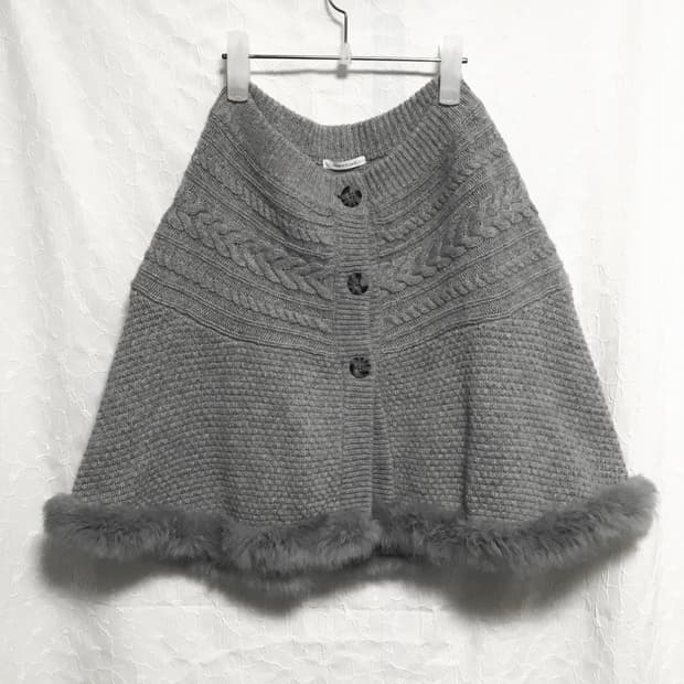 빈티지 니혼진 너드 모리 퍼 트리밍 케이프