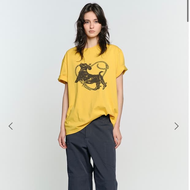 Sunburnproject HEART DOG OVERFIT T-SHIRT