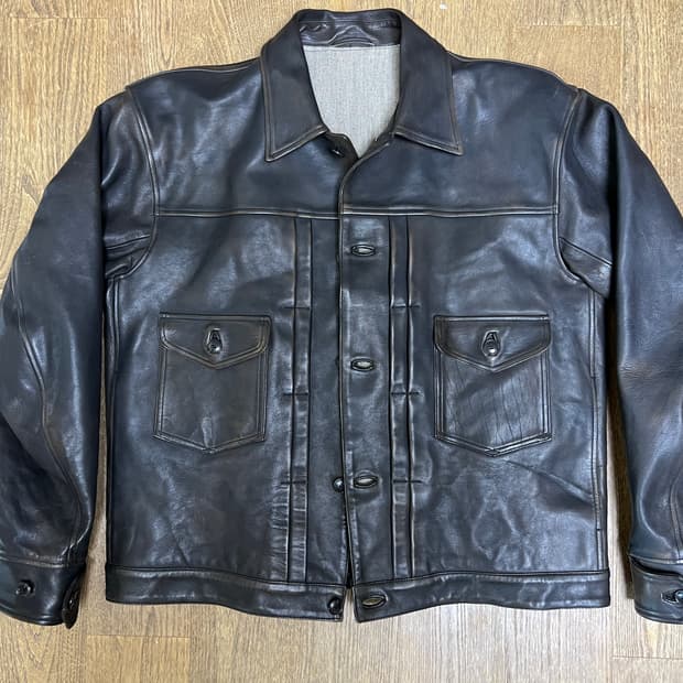 올드조 가죽 레더자켓 트러커 38(105사이즈) 팝니다