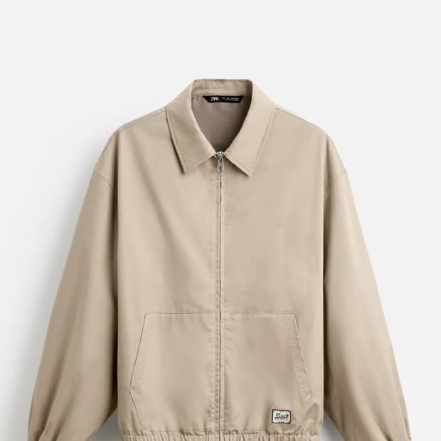 자라 베이지 블루종 자켓 L