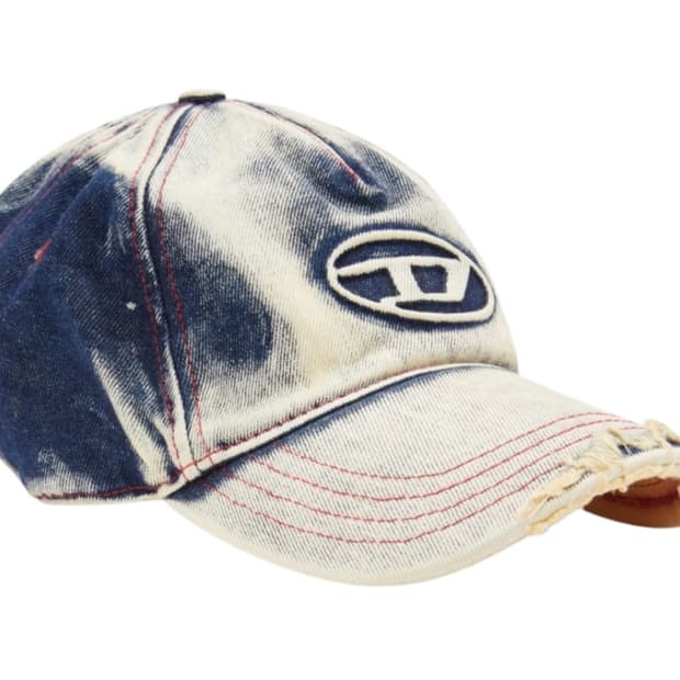 디젤 C-세이몬 트리티드 데님 베이스볼 캡 블루 화이트