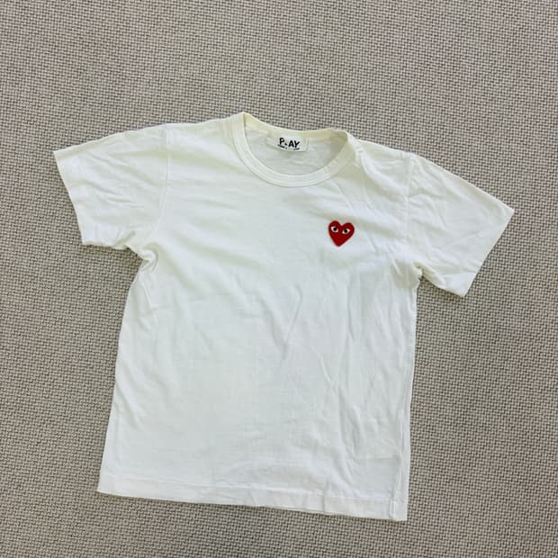 L 꼼데가르송 반팔 티 0716D2