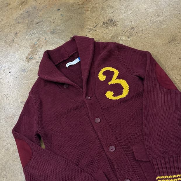 [정품/90] 아디다스 니트 가디건 버건디 b16