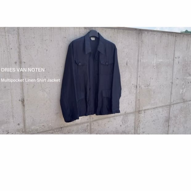 Multipocket Linen Shirt Jacket