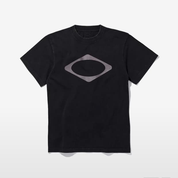 RHOMBUS WASHED BASIC T-SHIRT_WASHED BLAC