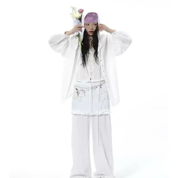 Shop cor 모리걸 모리룩 셋업 블라우스 바지 팬츠 스커트 치마