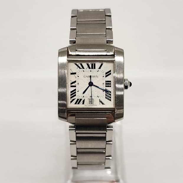 까르띠에 2302 탱크 프랑세즈 스틸 라지