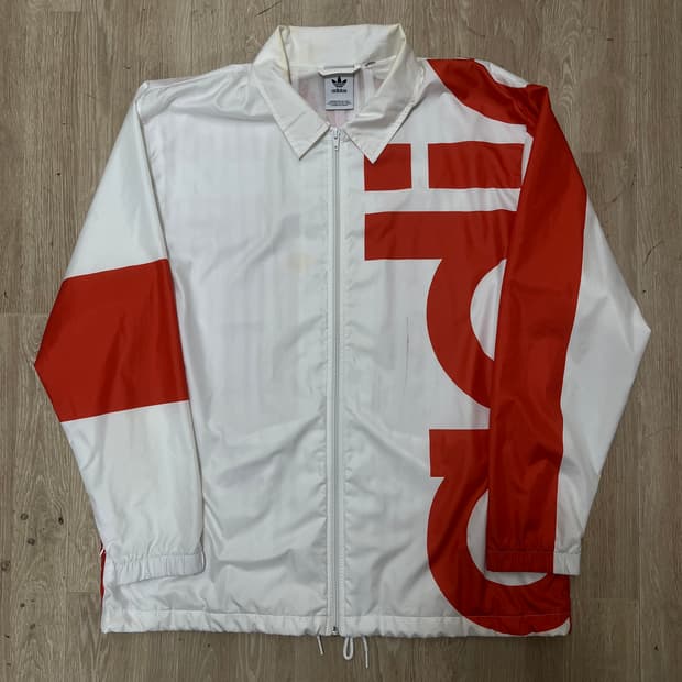 아디다스 빅 로고 코치 바람막이 자켓 XXXL/115