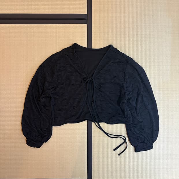 플리츠 크롭 자켓