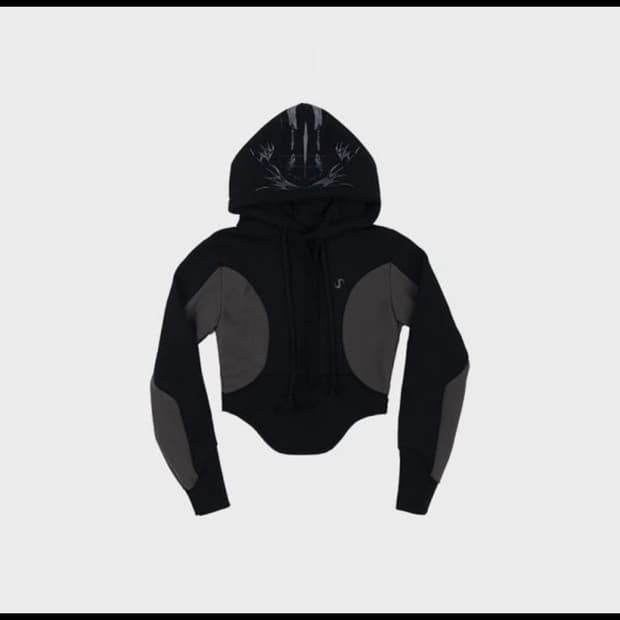 오호스 커브드 그래픽 후드티 [OJOS]