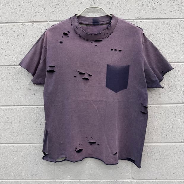 Vintage Distressed Ghost Pocket Tee