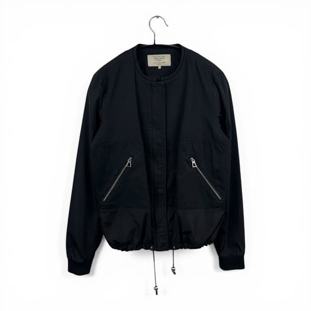(S) 자라 우먼스 나일론 봄버자켓 블랙