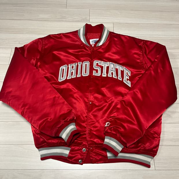 90s 빈티지 스타터 사틴자켓 오하이오  usa XL