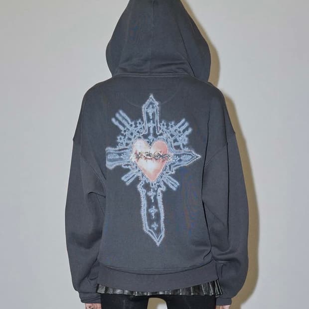 스컬프터 | 비즈 세인트 후드집업 후디 차콜 그레이 L