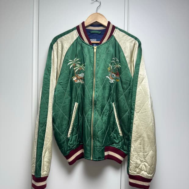 폴로 임브로이더 새틴 자켓 스카잔