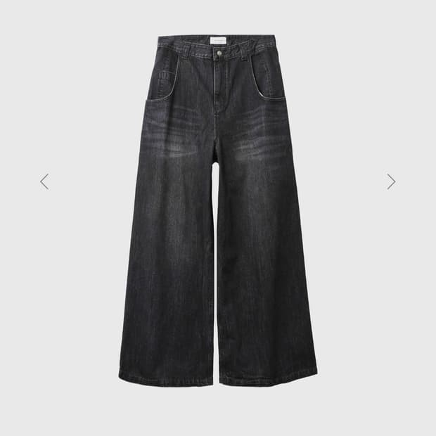 999휴머니티 BIG POCKET BAGGY JEANS (워시드 블랙)