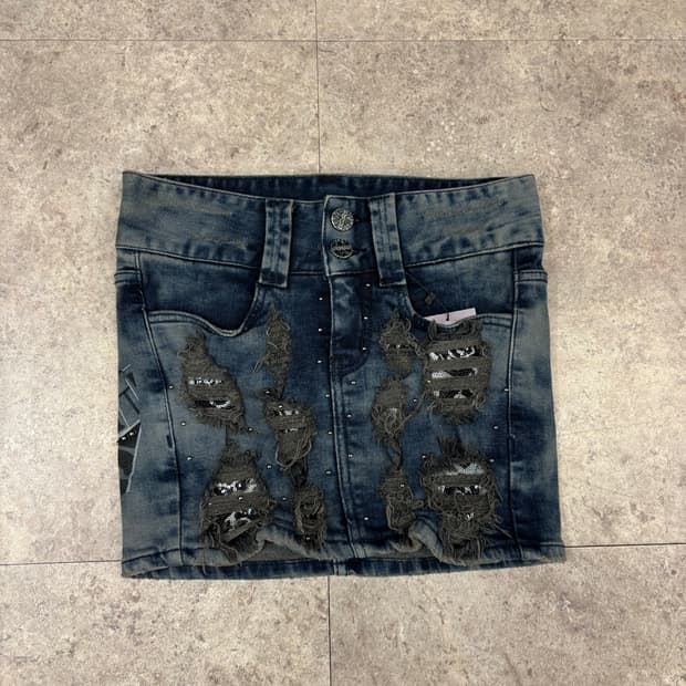 reaction denim 펑키 데님 스커트 #csz911